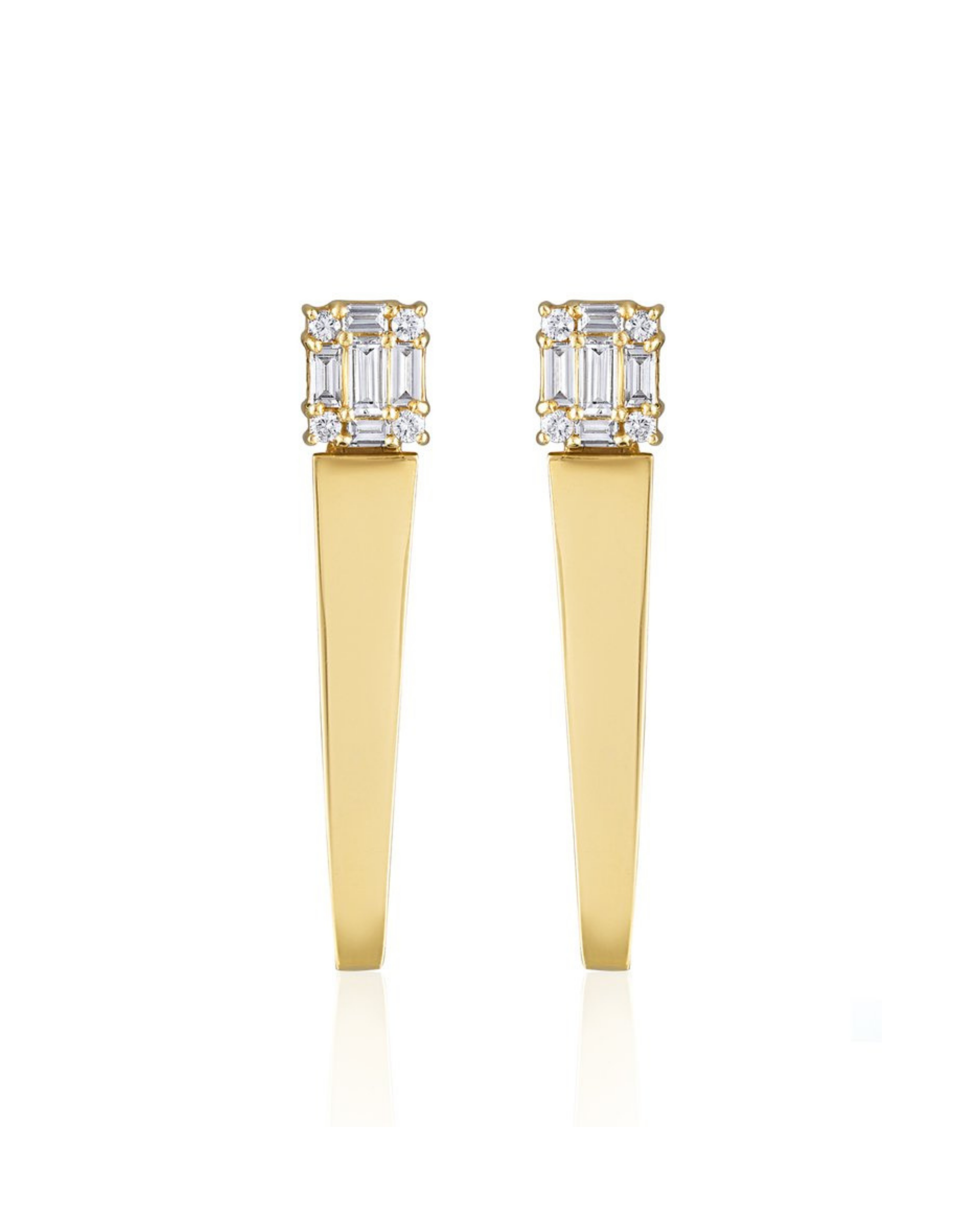 Clarity Polished Gold Icicle Earrings