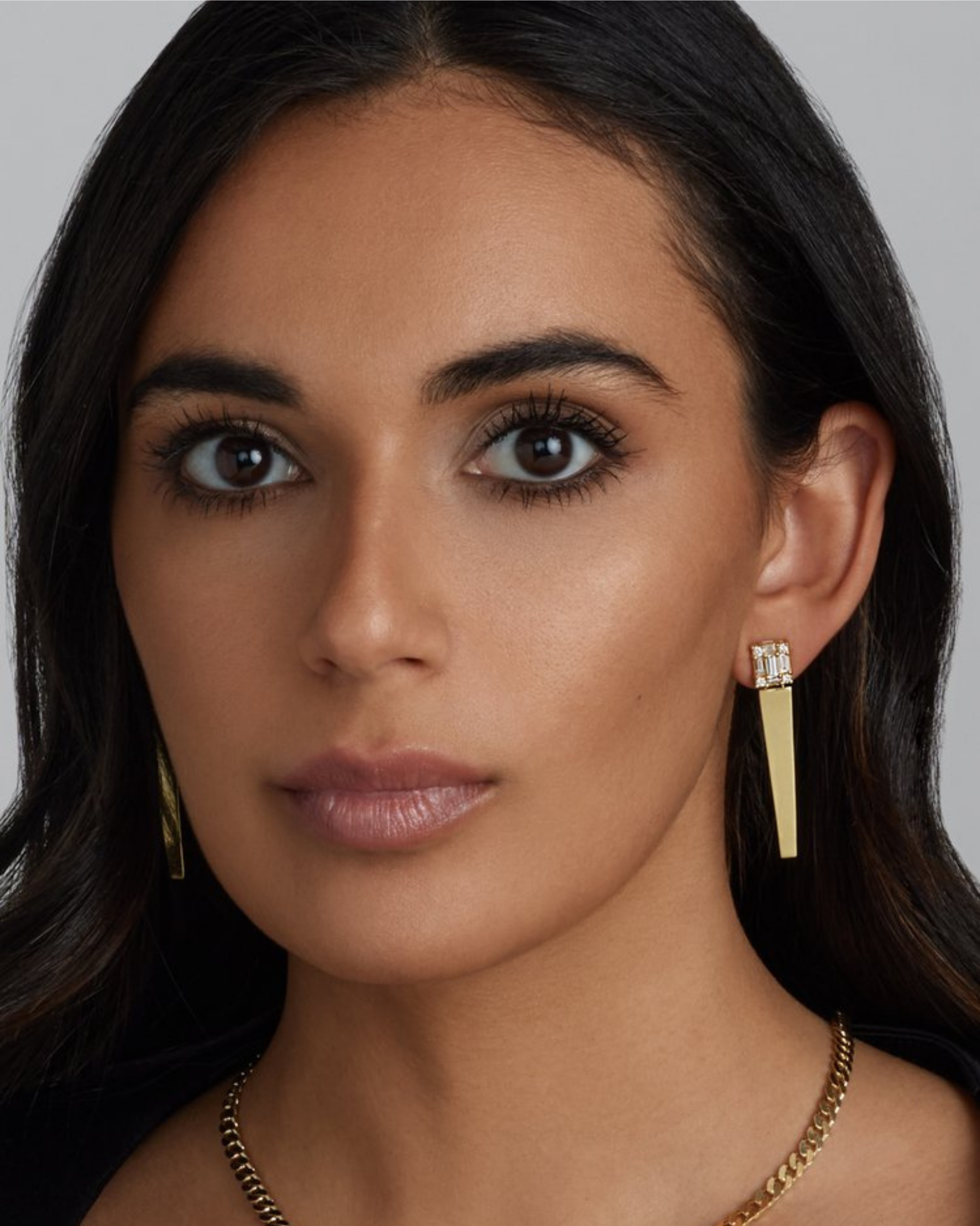 Clarity Polished Gold Icicle Earrings