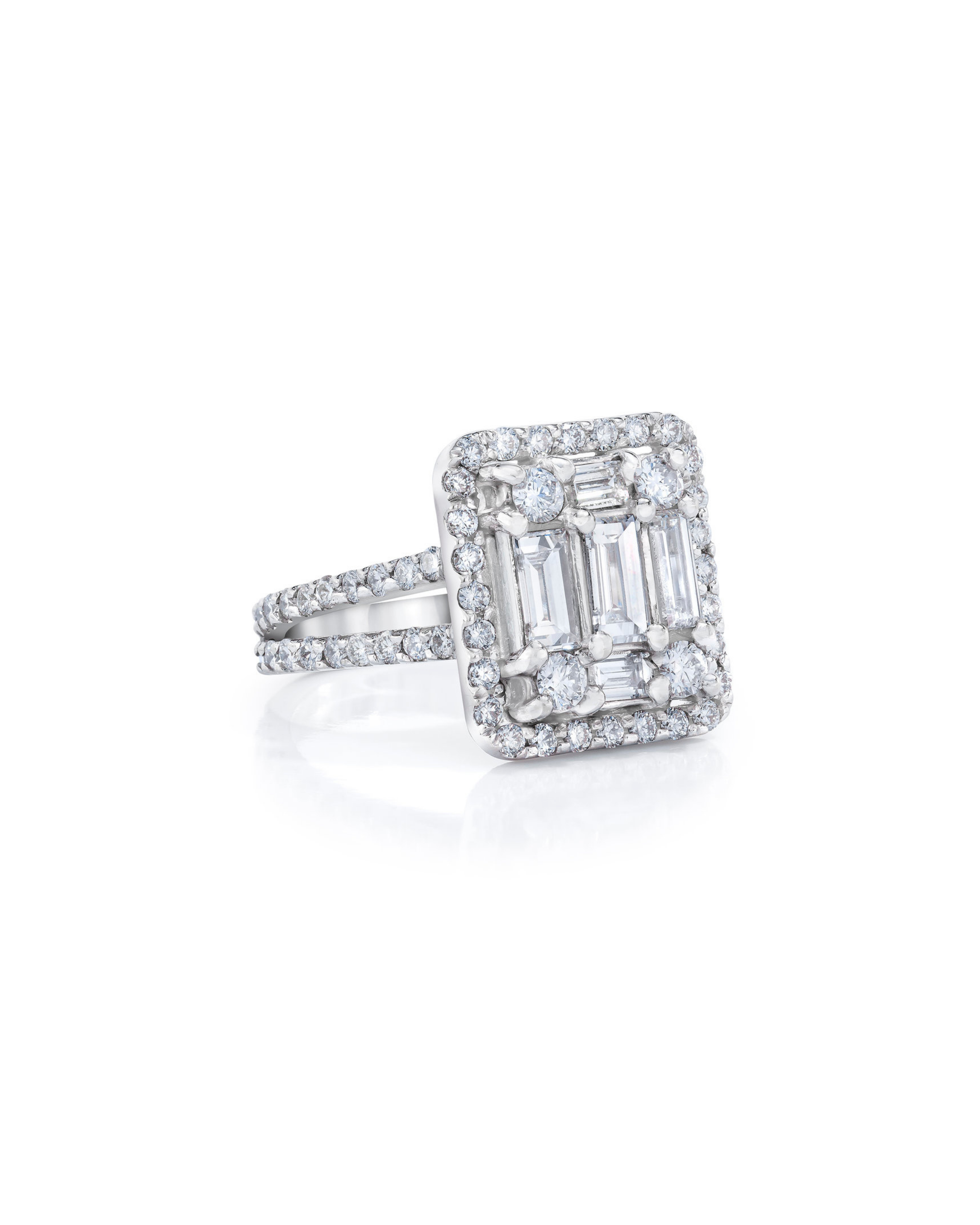 Clarity Split-Shank Halo Ring