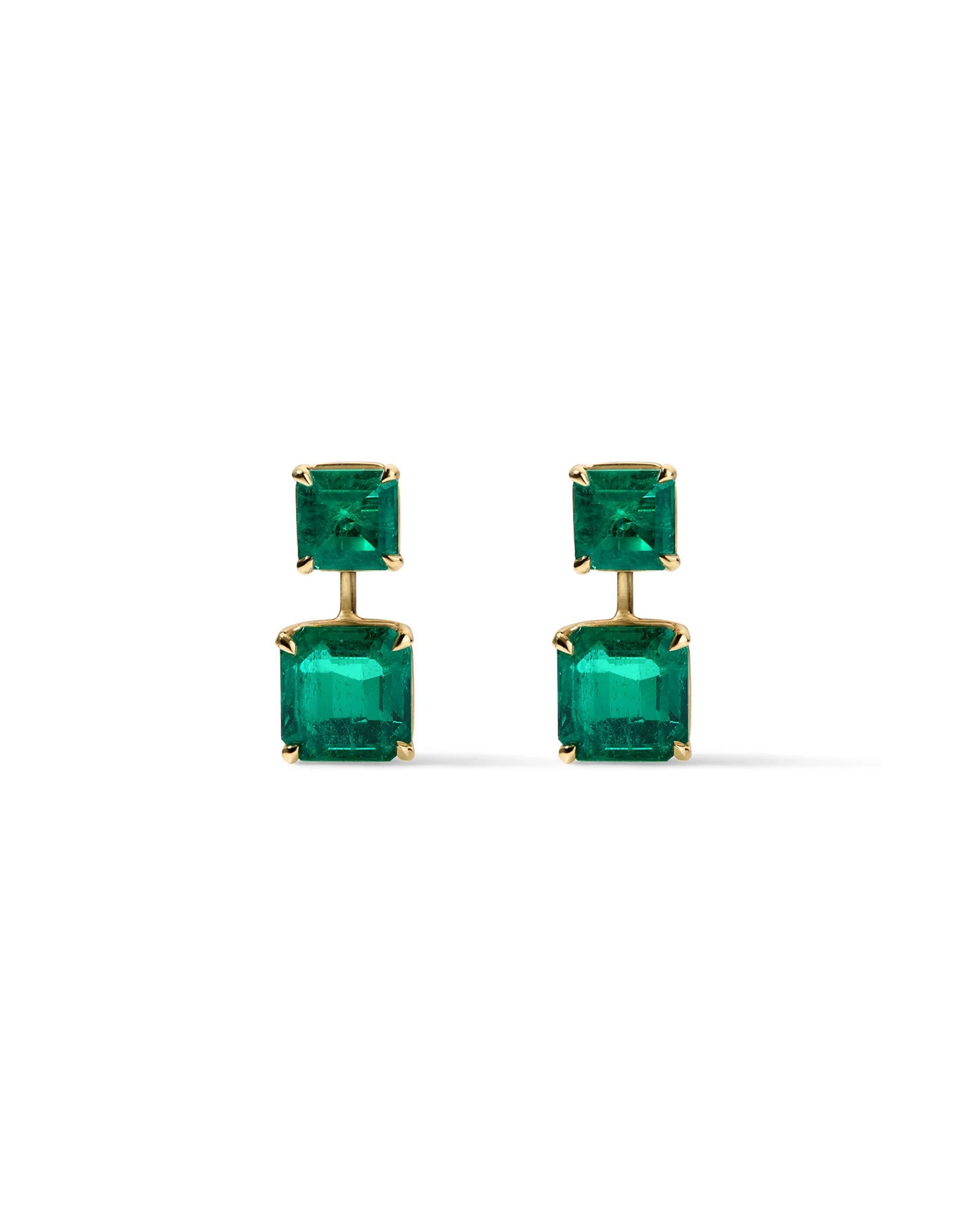 Colombian Emerald Drop & Stud Earrings
