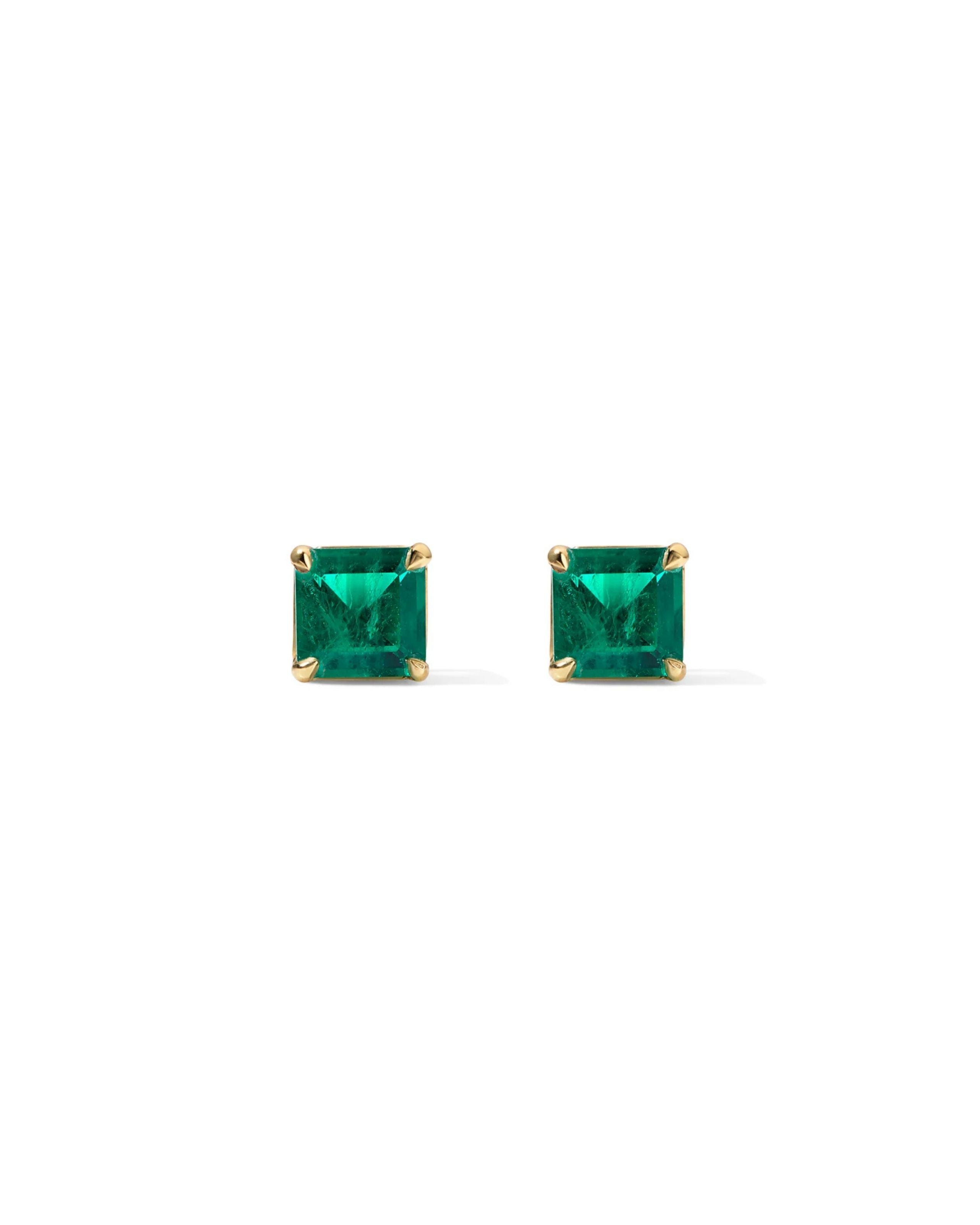 Colombian Emerald Drop & Stud Earrings