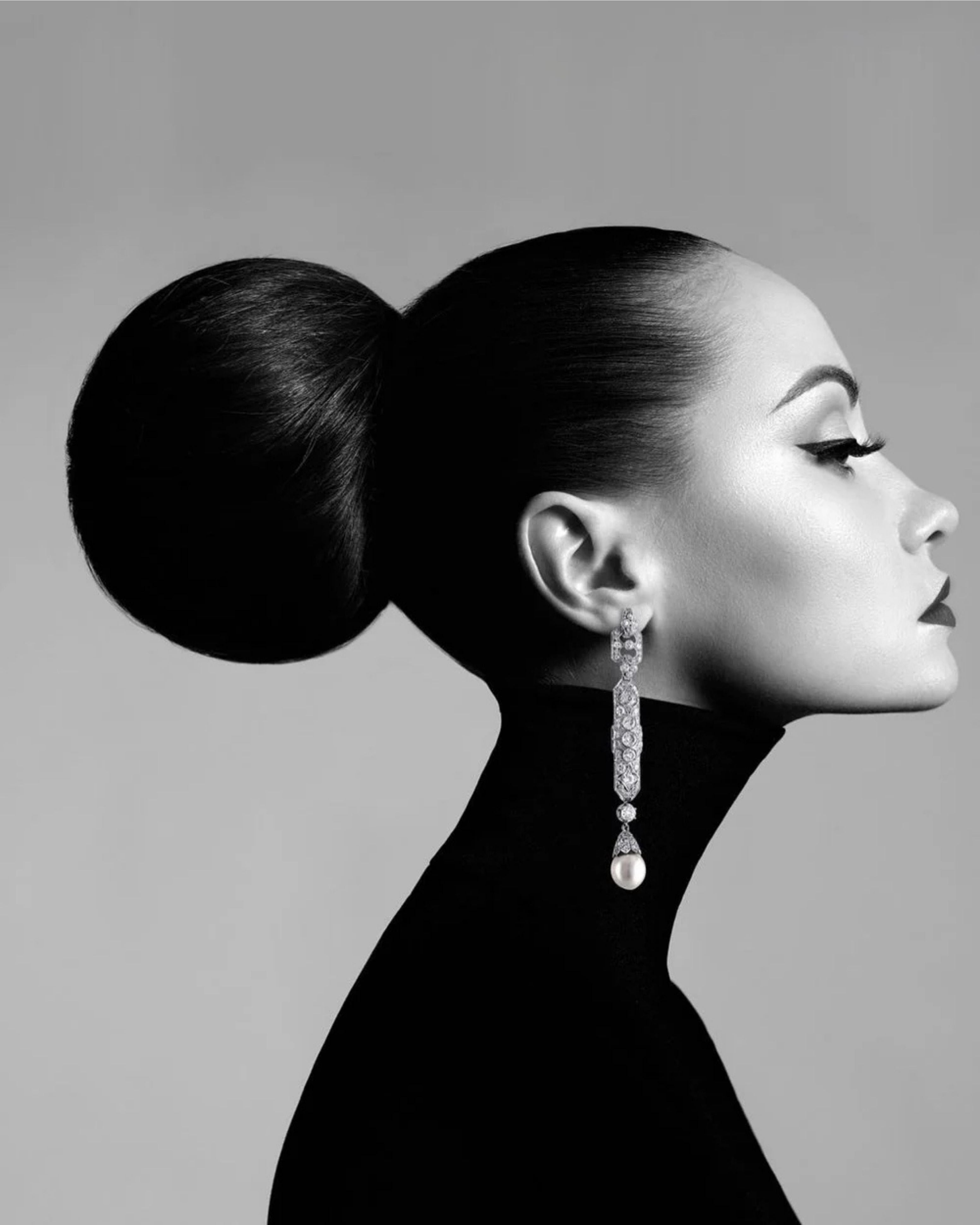 Deco Gala Pearl & Diamond Chandelier Earrings
