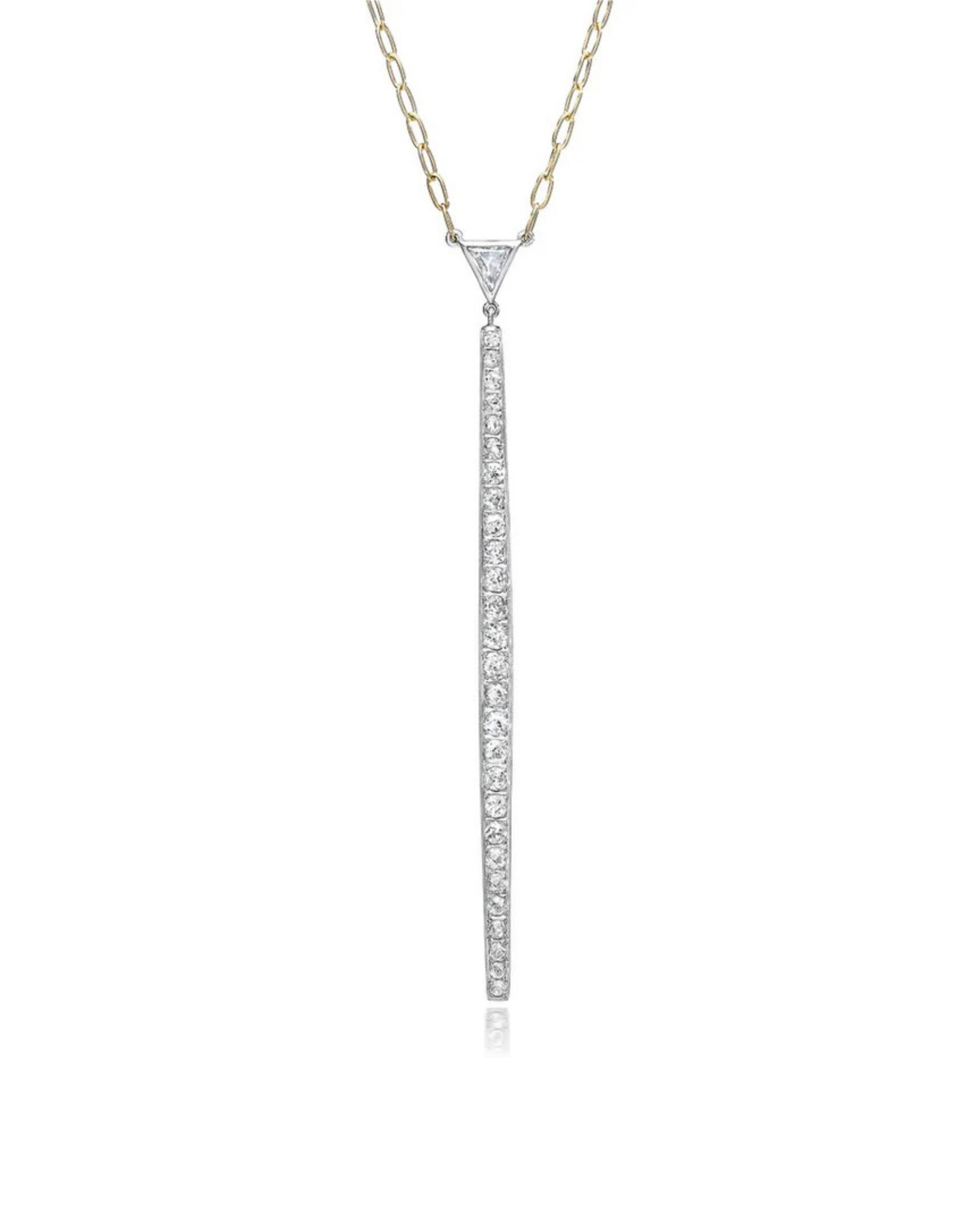 Diamond Bar Chain Necklace