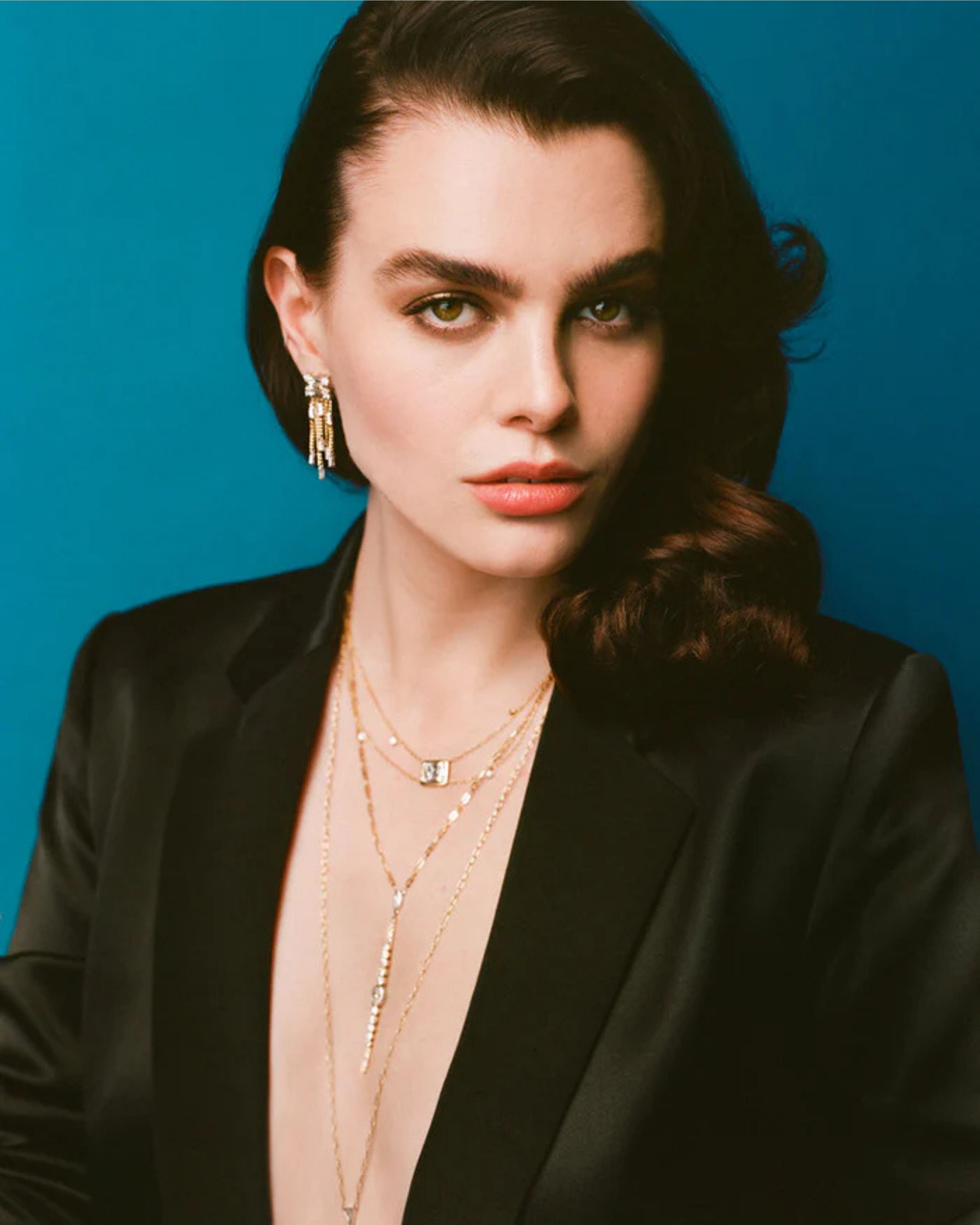 Diamond Marquise Bar Pendant Necklace