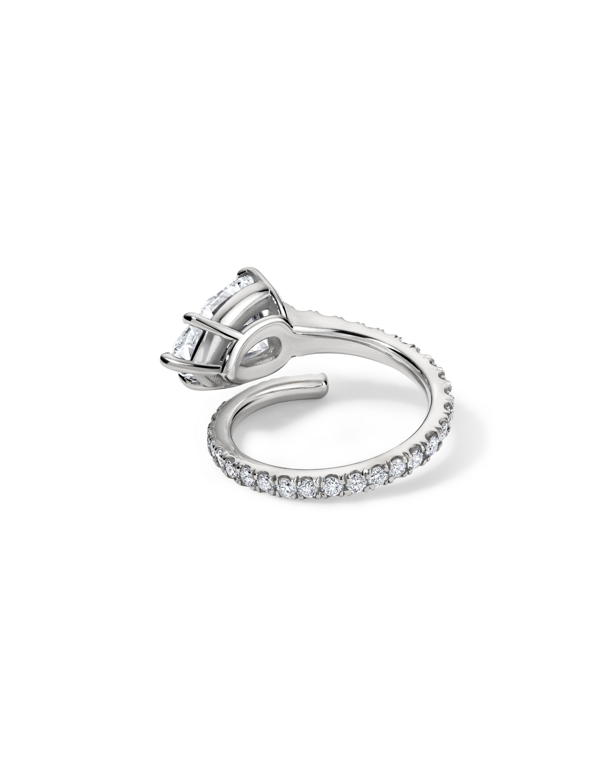 Diamond Single Spiral Ring