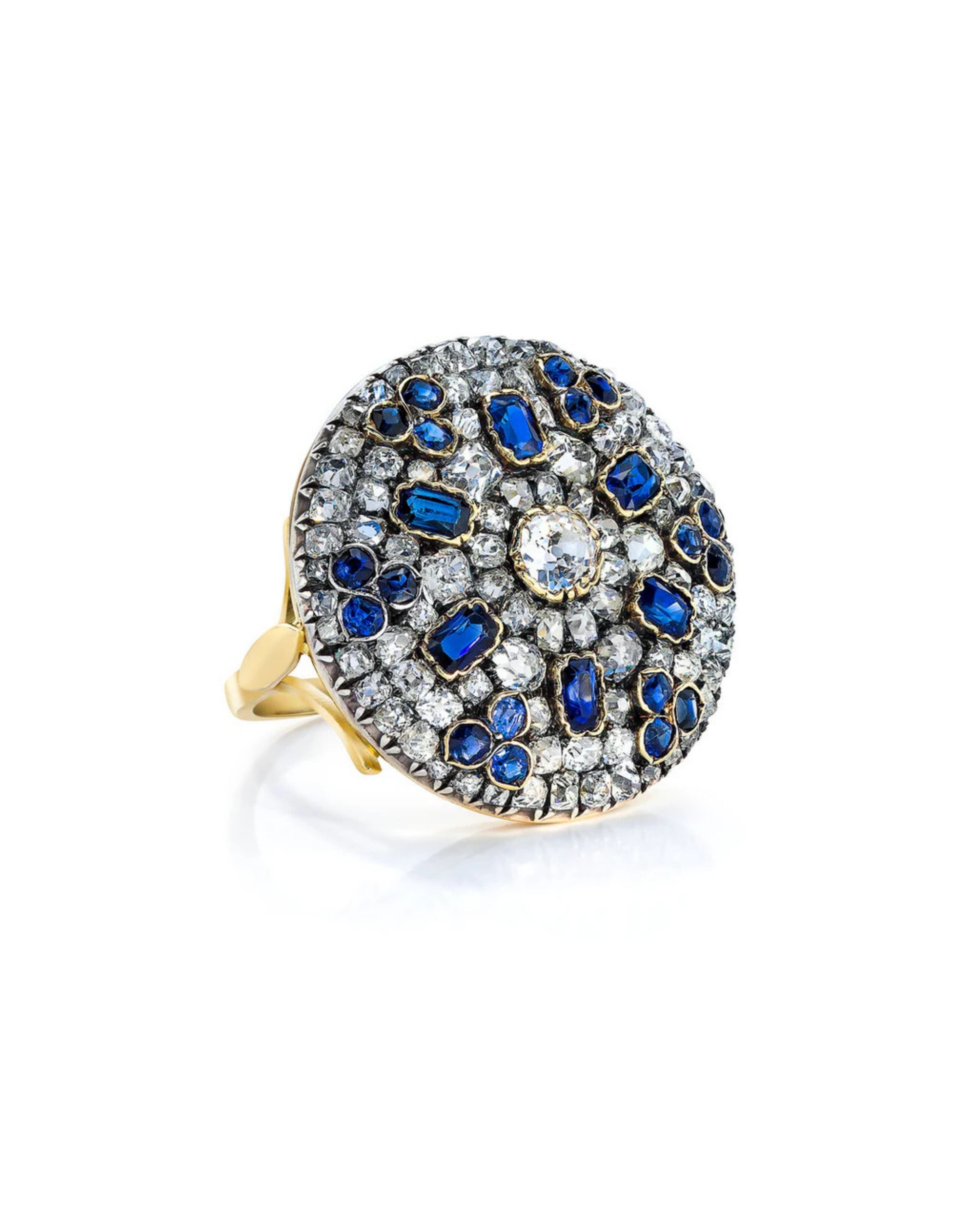 Diamond & Sapphire Old Cut Ring