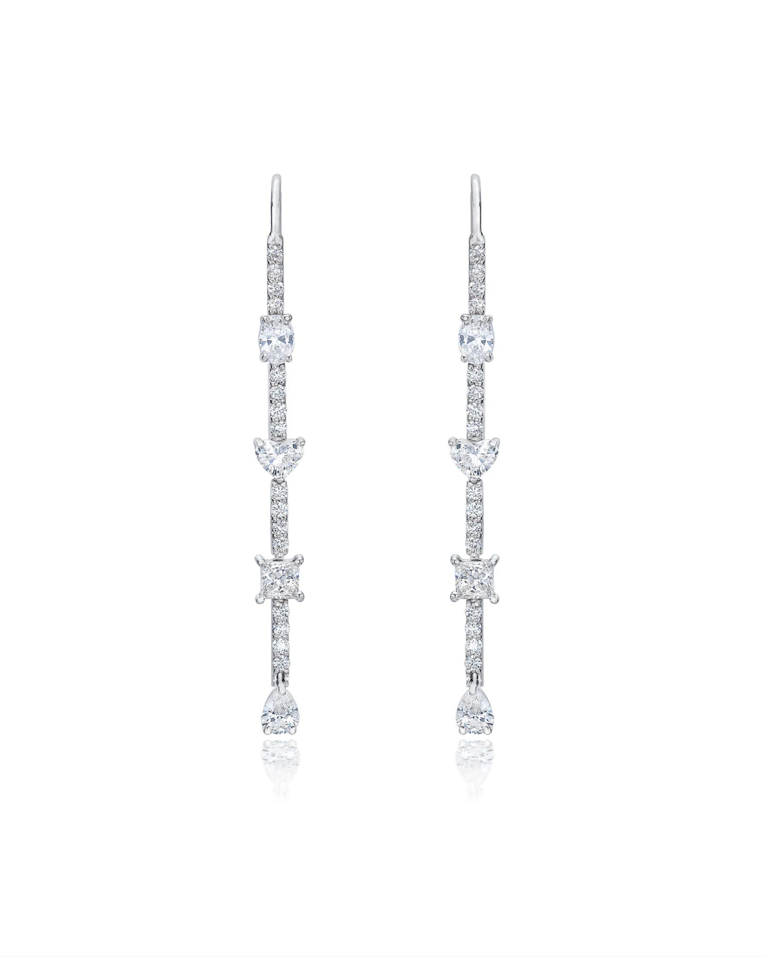 Fancy Cut Dangling Earrings