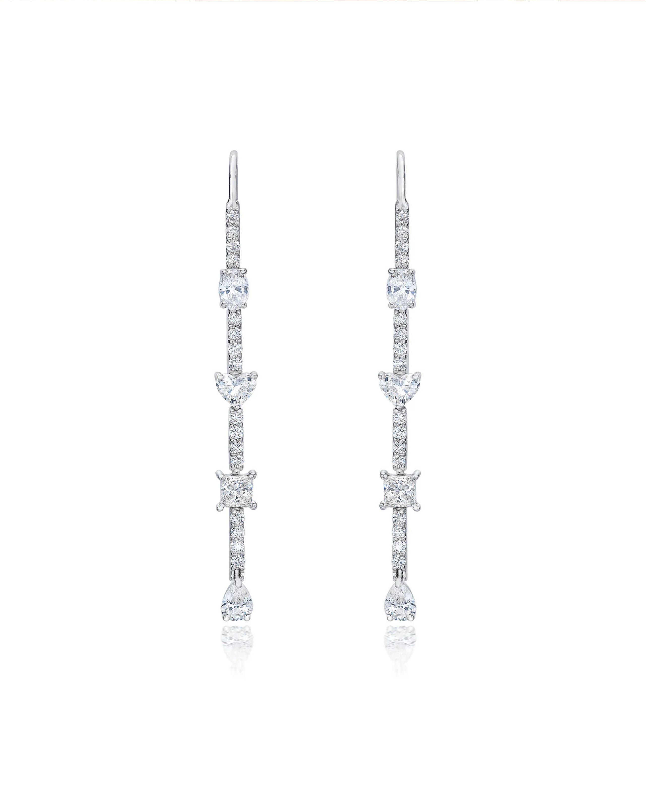 Fancy Cut Dangling Earrings