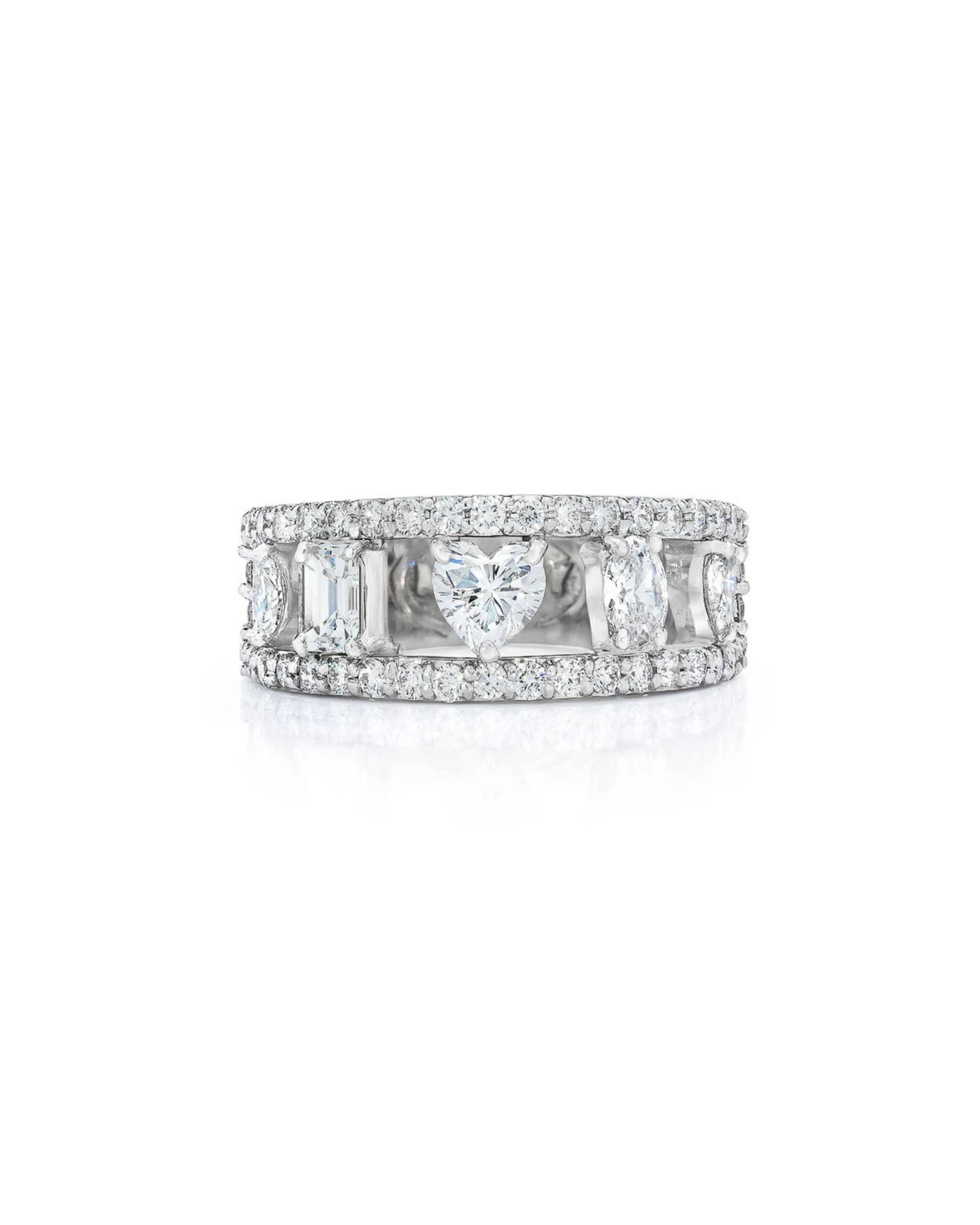 Fancy Cut Five Stone Ring