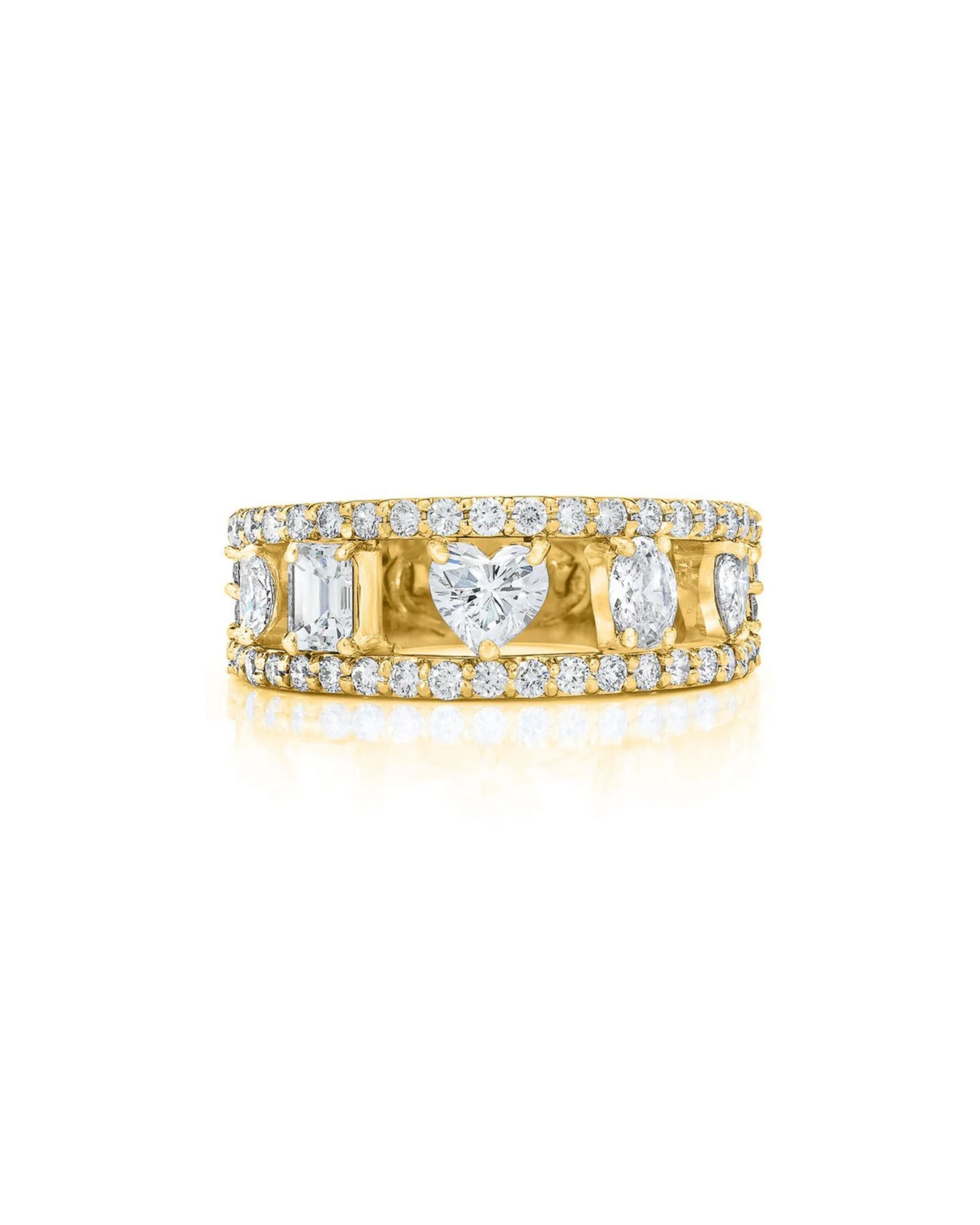 Fancy Cut Five Stone Ring