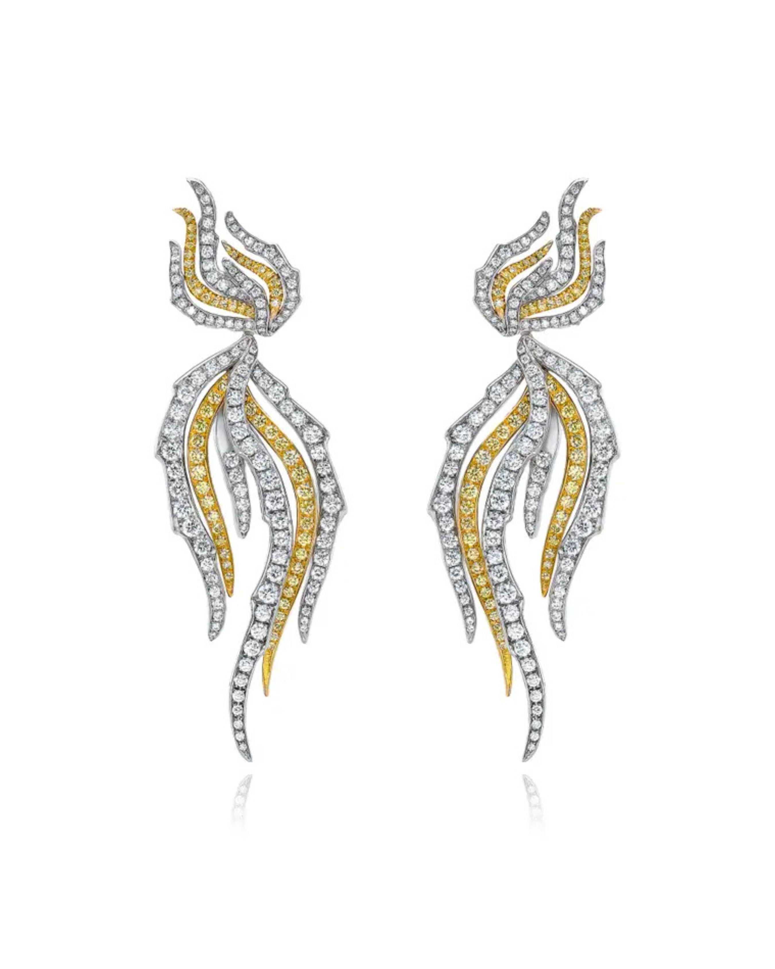 Fire & Ice Diamond Drop Earrings