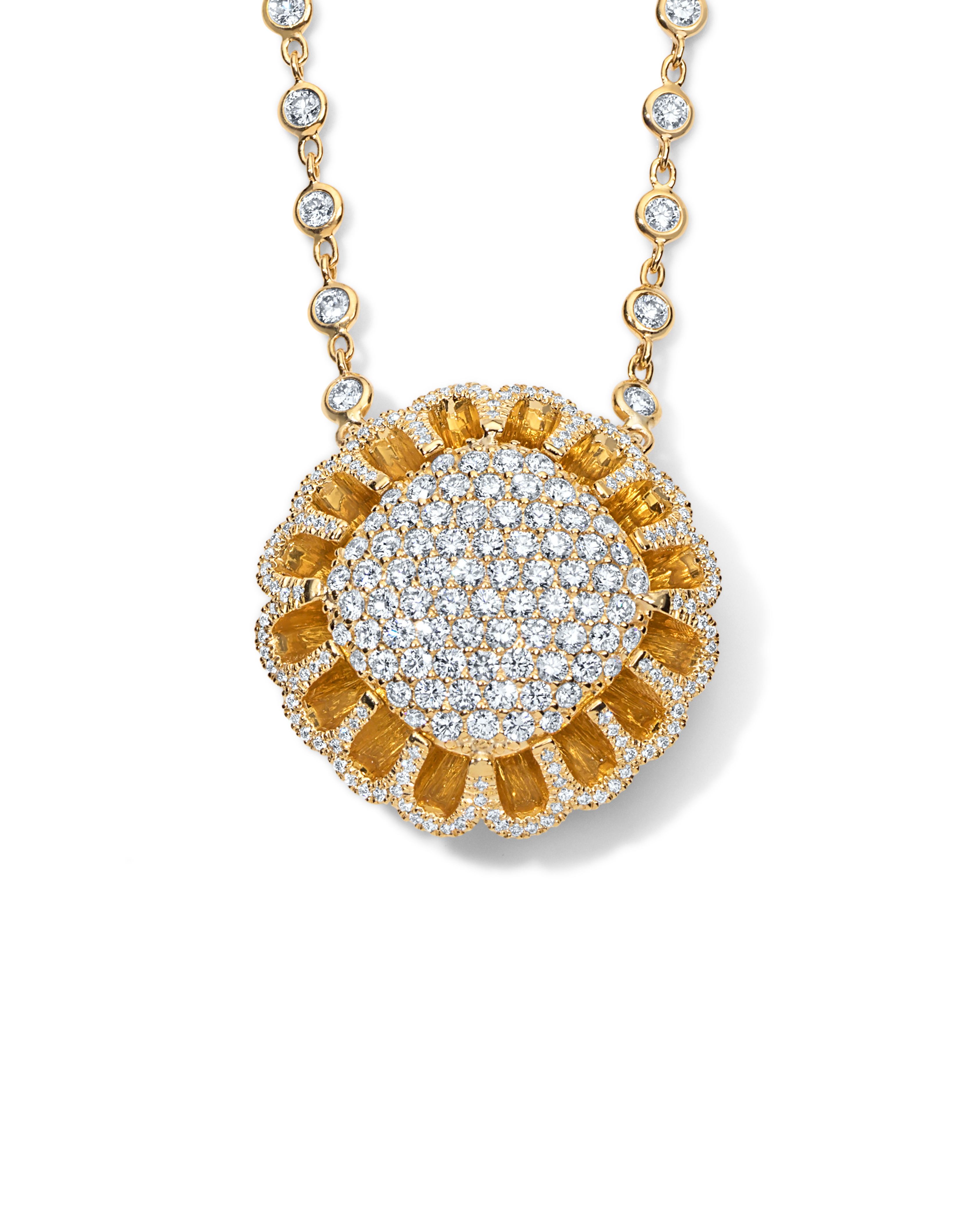Floating All Diamond Necklace