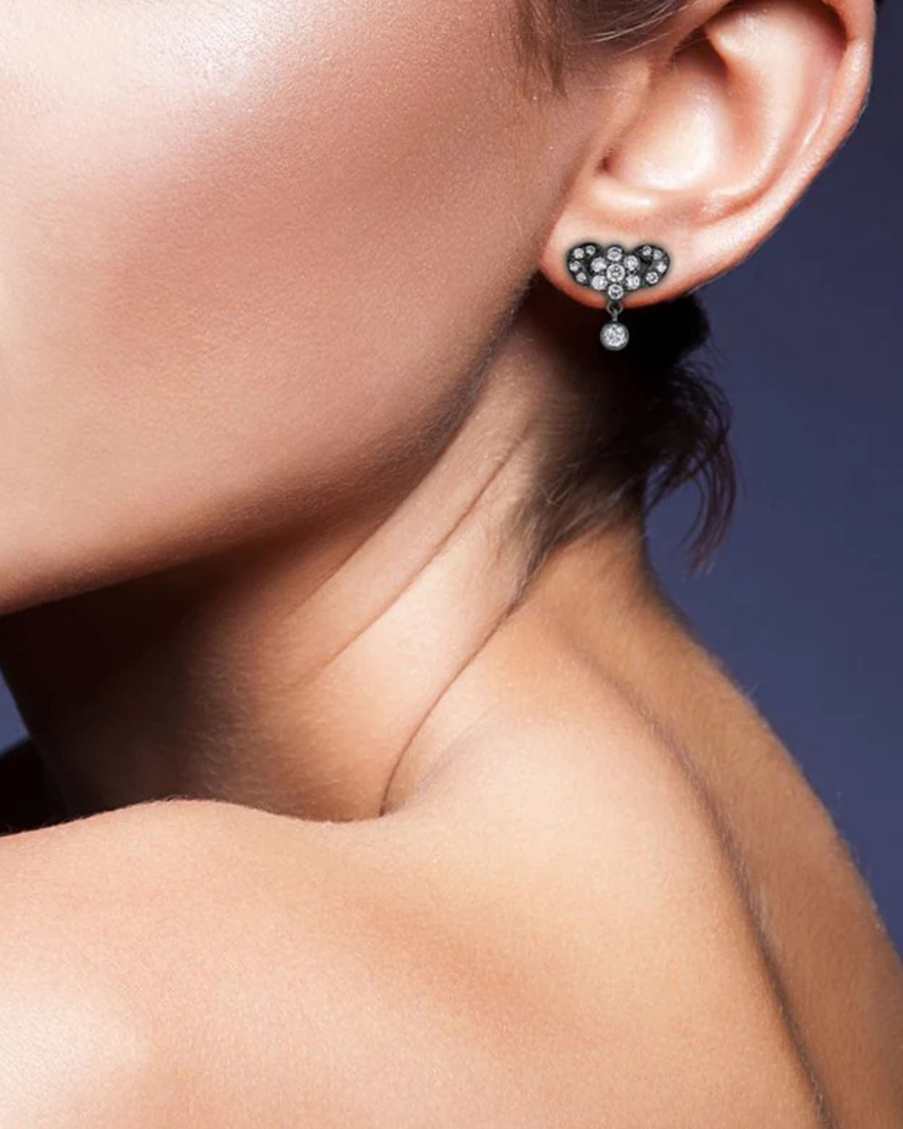 Floral Dangling Stud Earrings