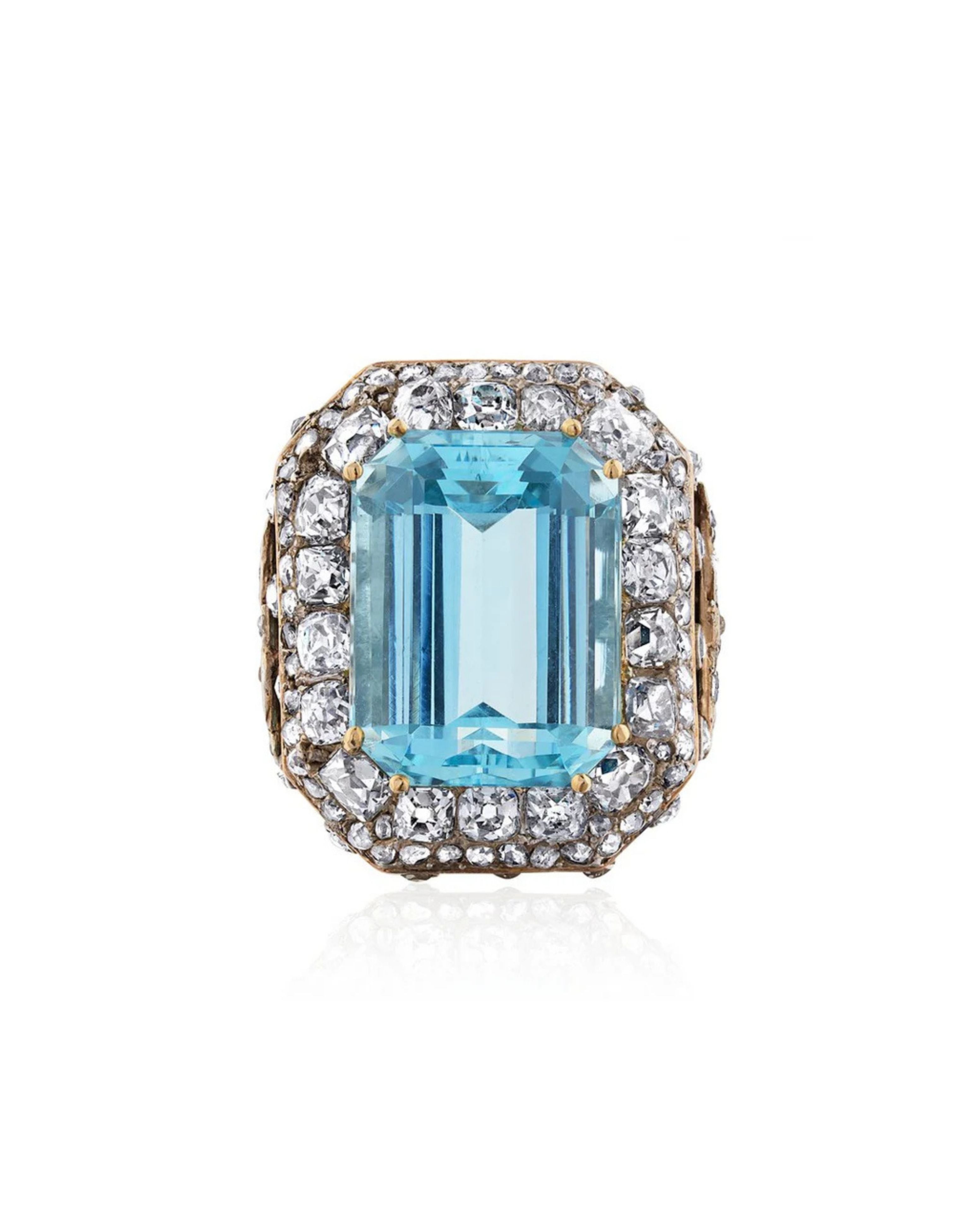 Gem Octagonal Aquamarine Ring