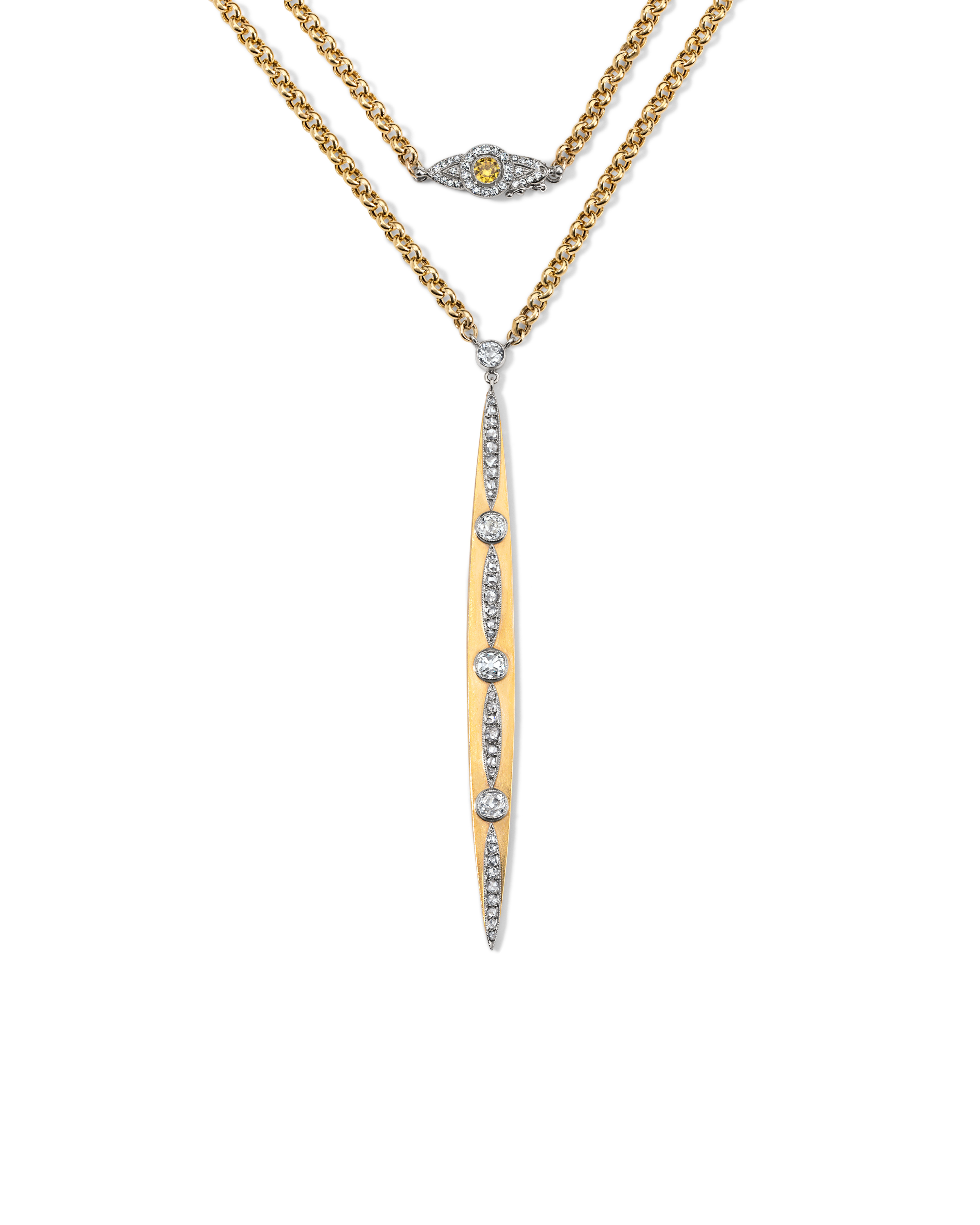 Gilded Age Gold and Diamond Sautoir
