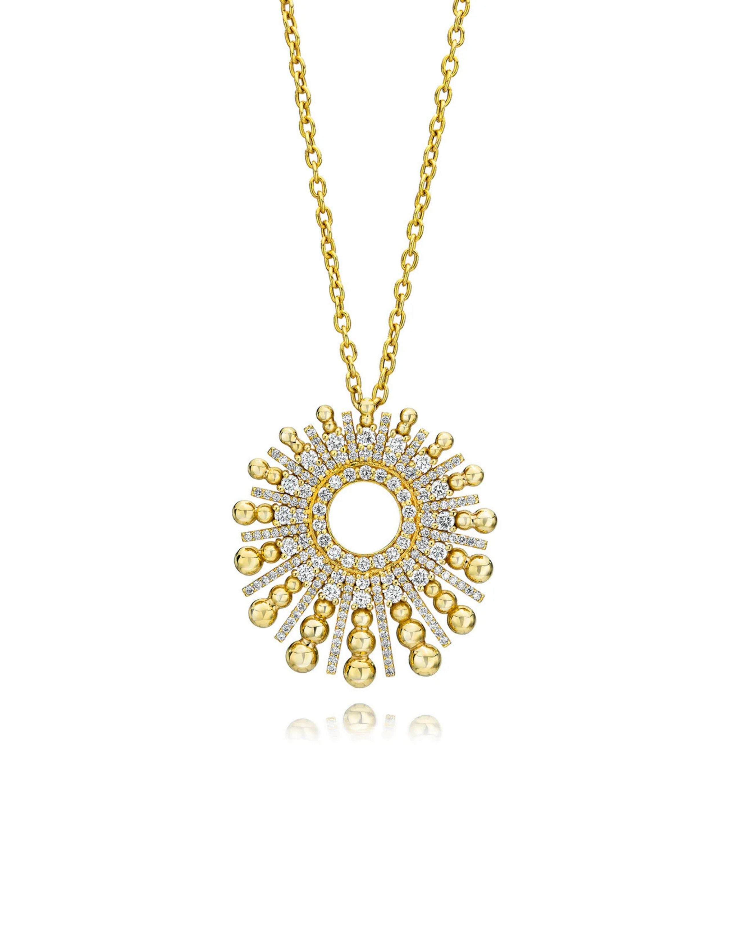 Gold Ball Spoke Necklace