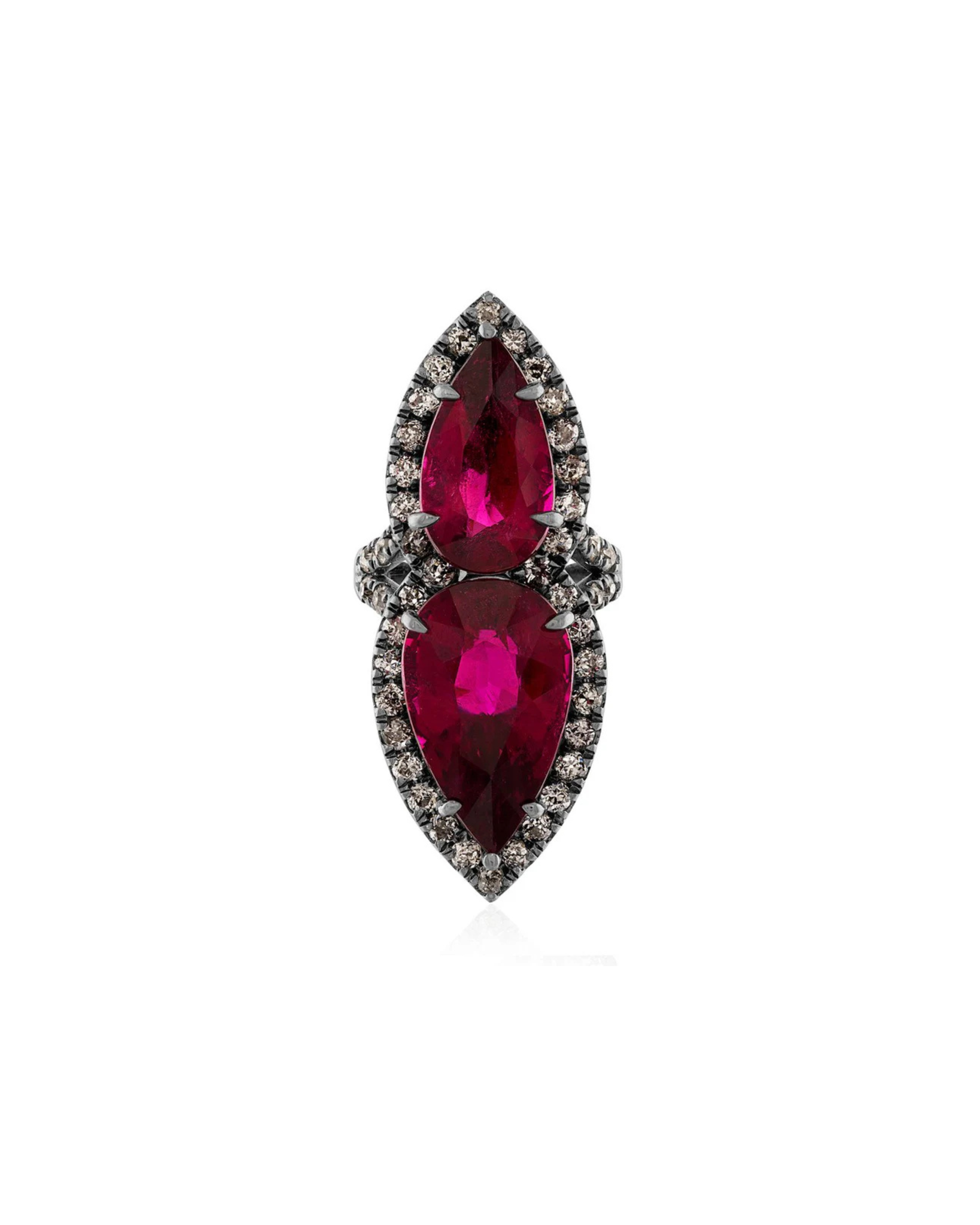 KISSING RUBELLITE RING