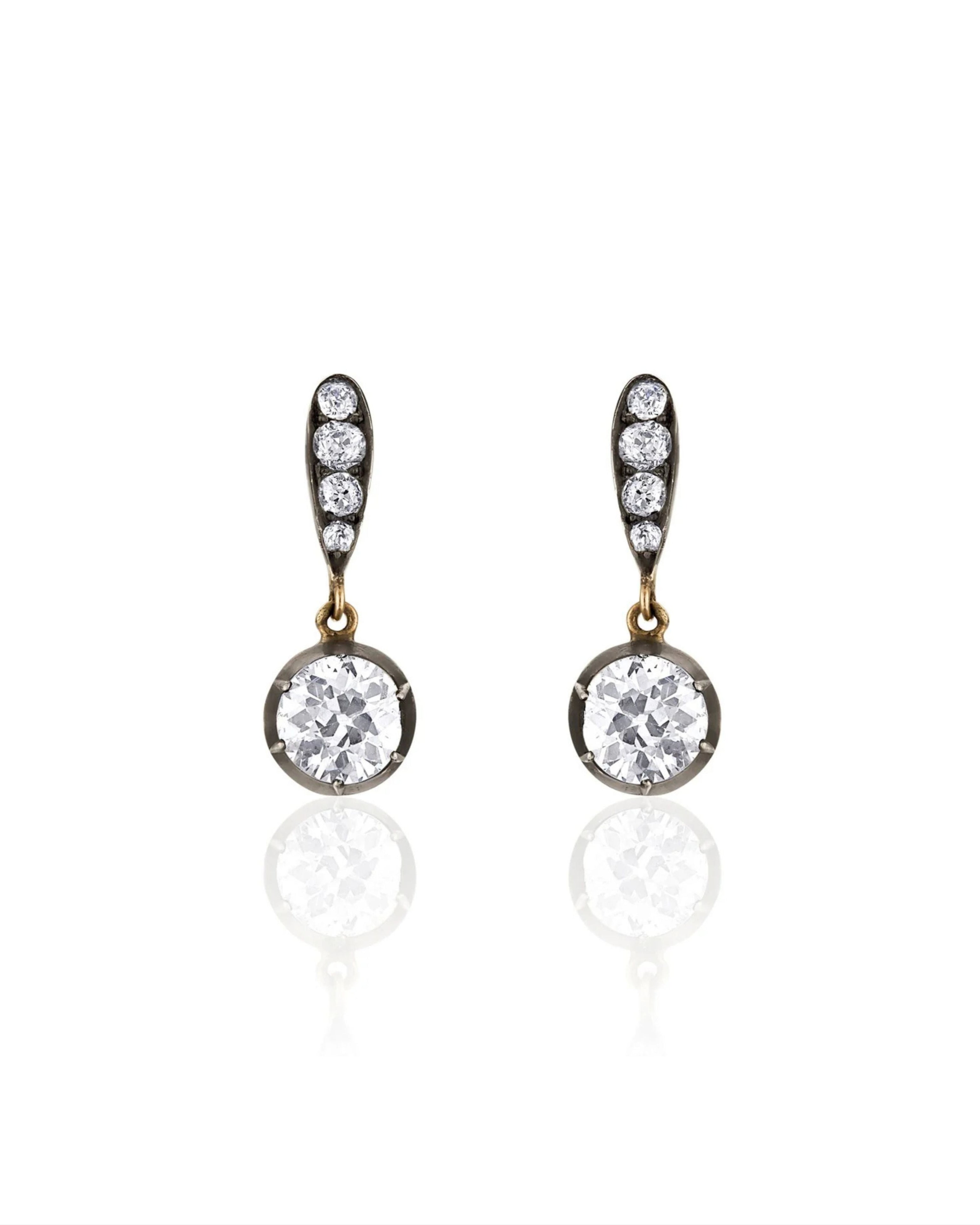 Old European Tear Drop Earrings