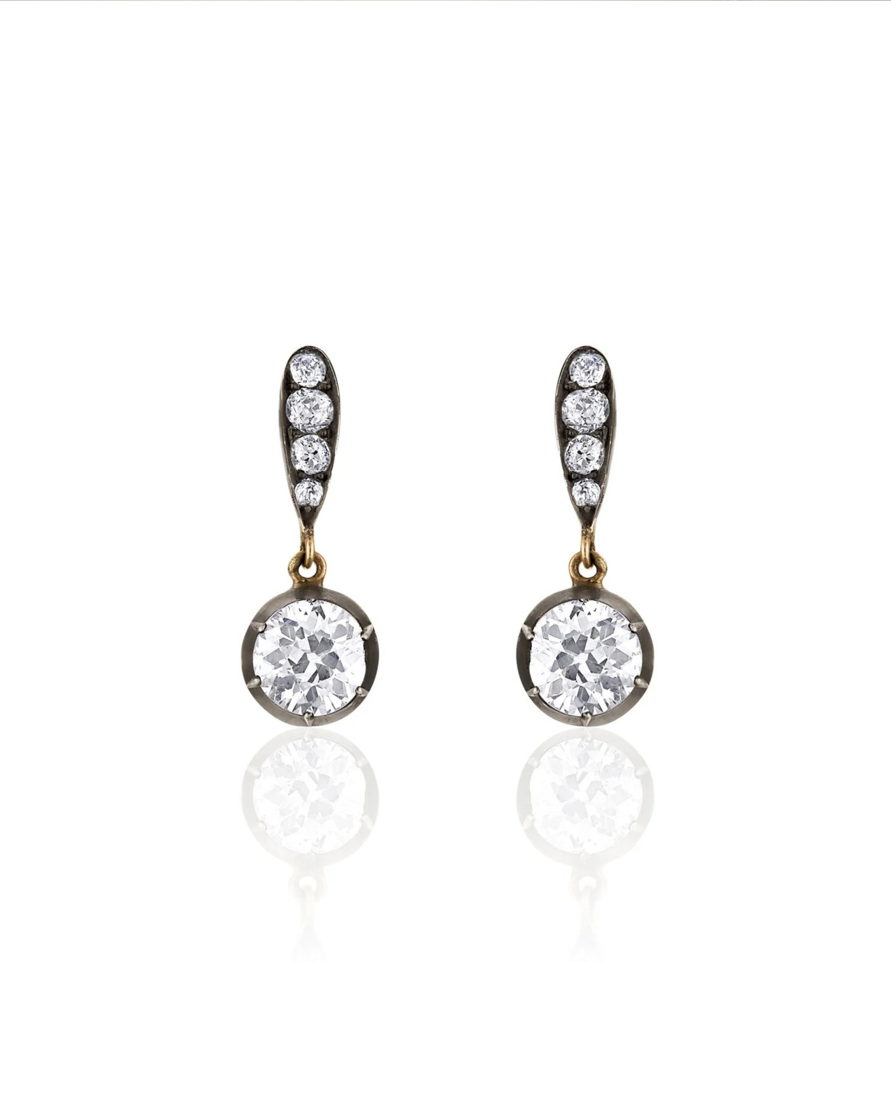 Old European Tear Drop Earrings