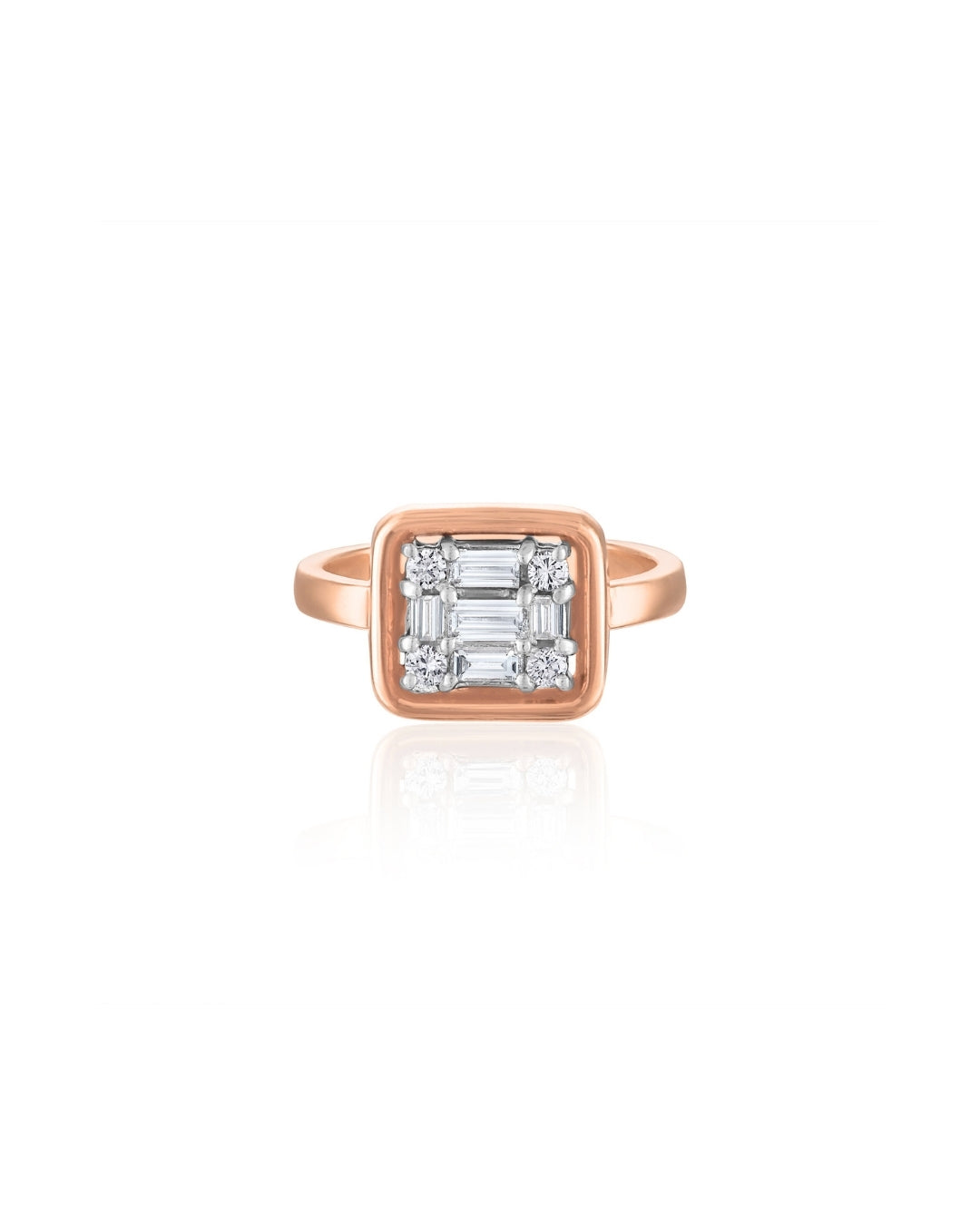 Clarity Gold Framed Ring