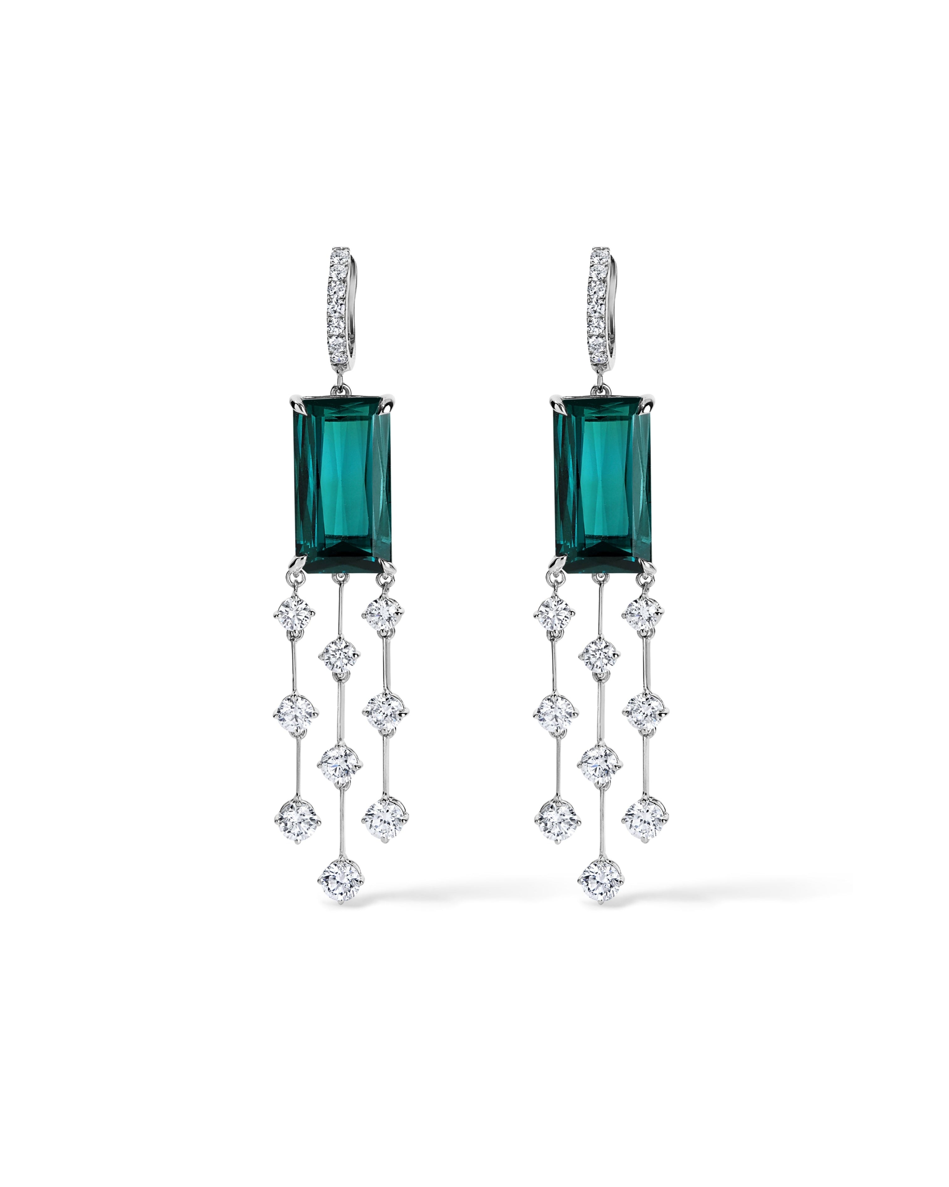 Weeping Willow Indicolite Earrings