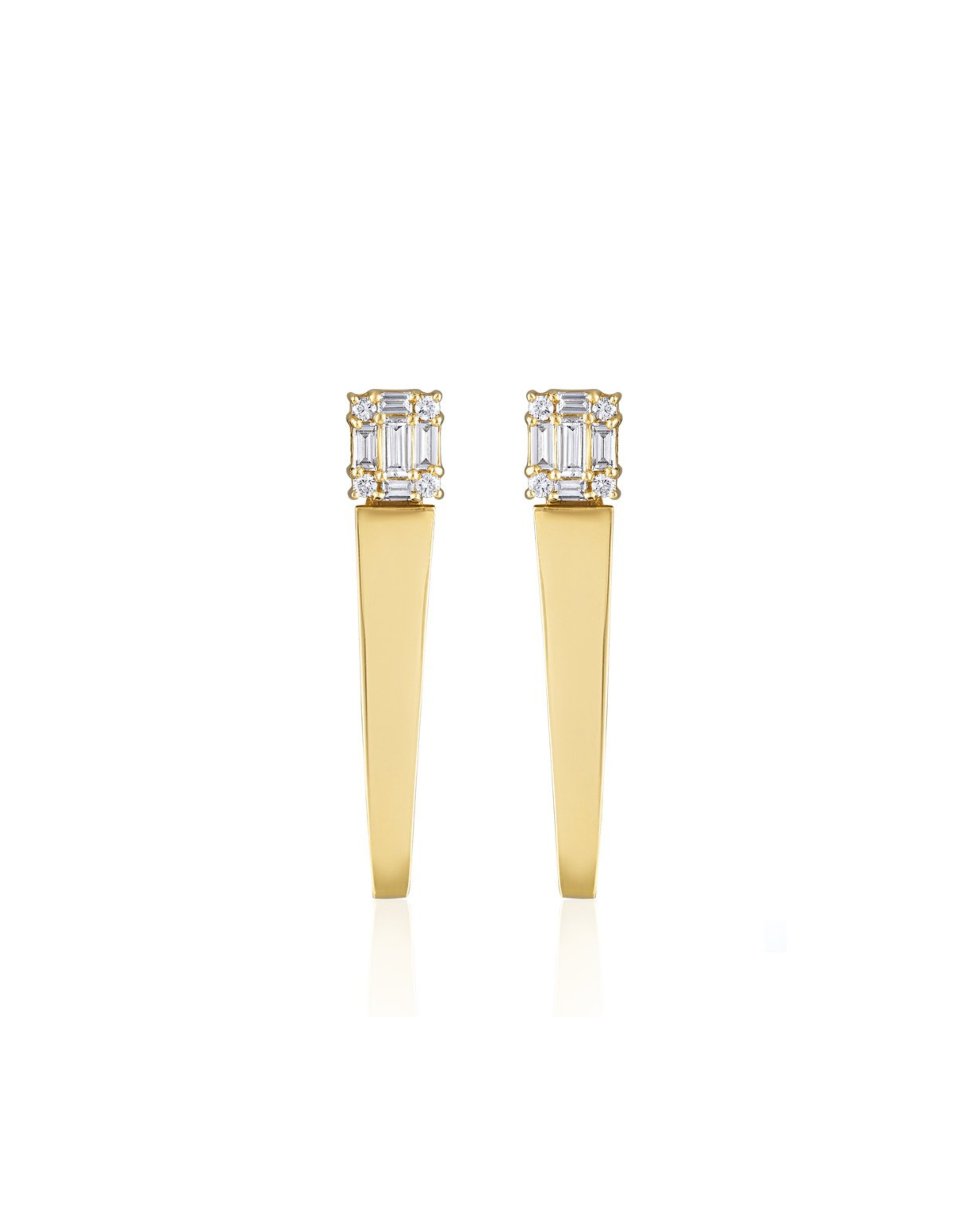 CLARITY<sup>3</sup> POLISHED GOLD ICICLE EARRINGS