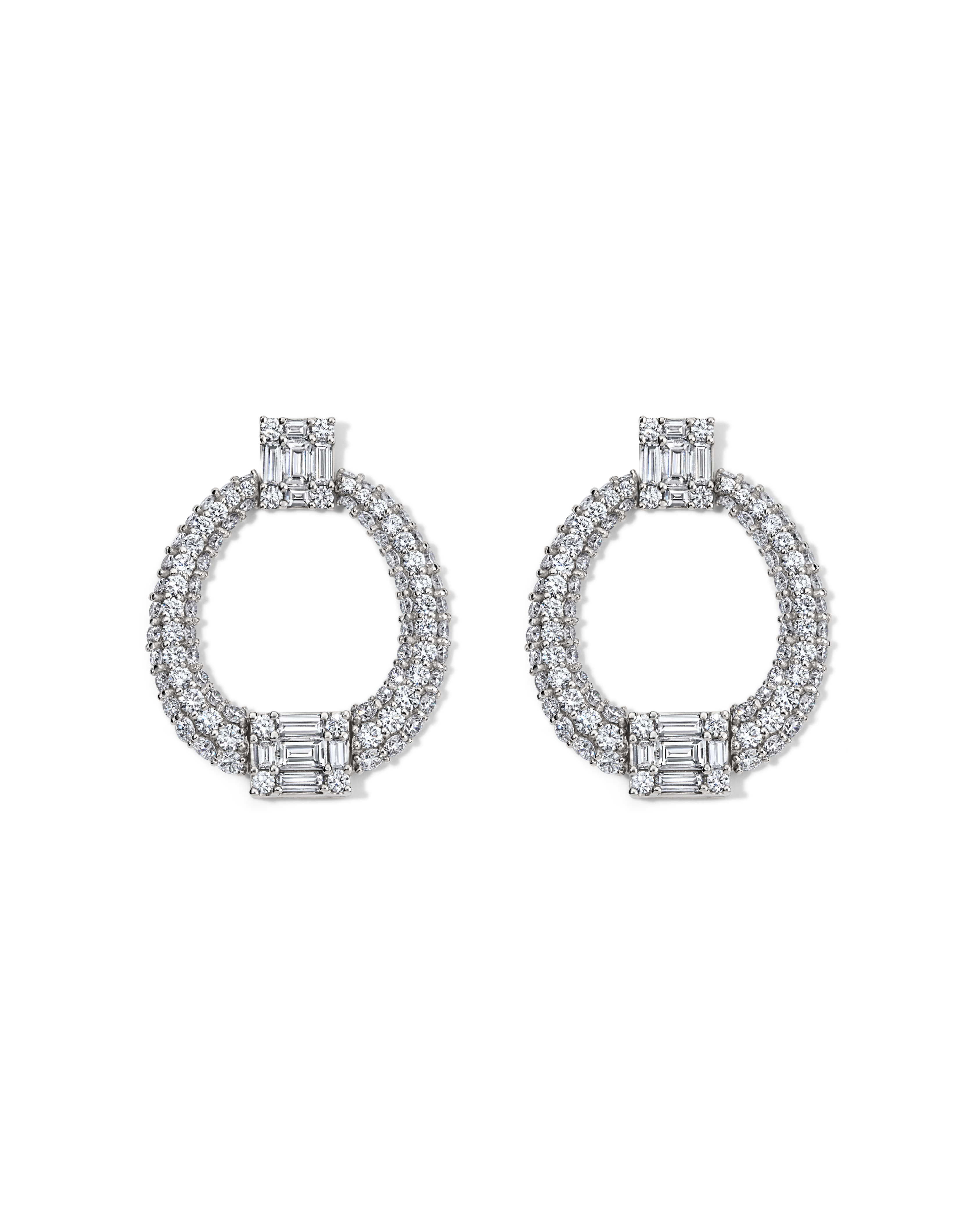 CLARITY<sup>3</sup>  All Diamond Doorknocker Earrings