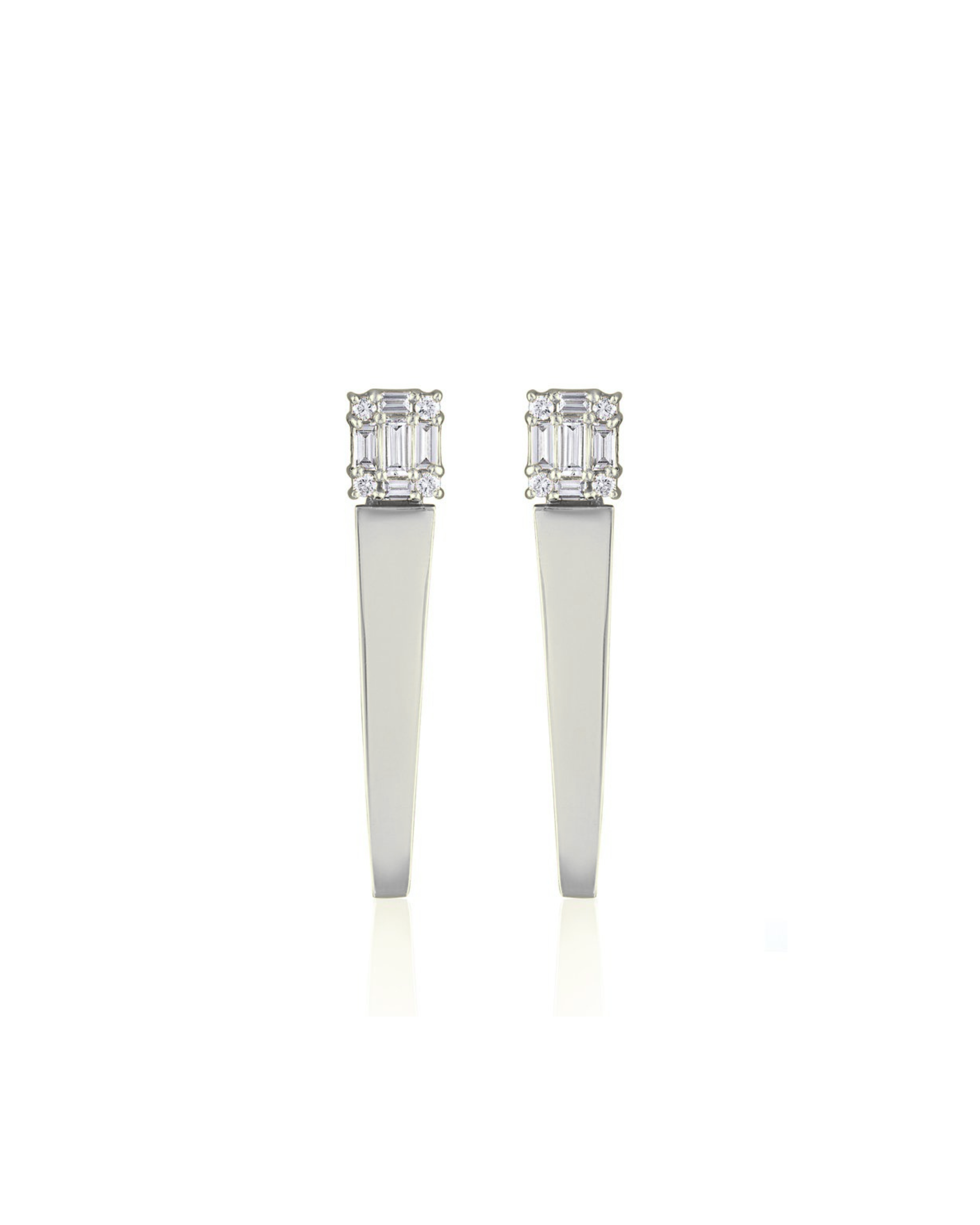 CLARITY<sup>3</sup> POLISHED GOLD ICICLE EARRINGS