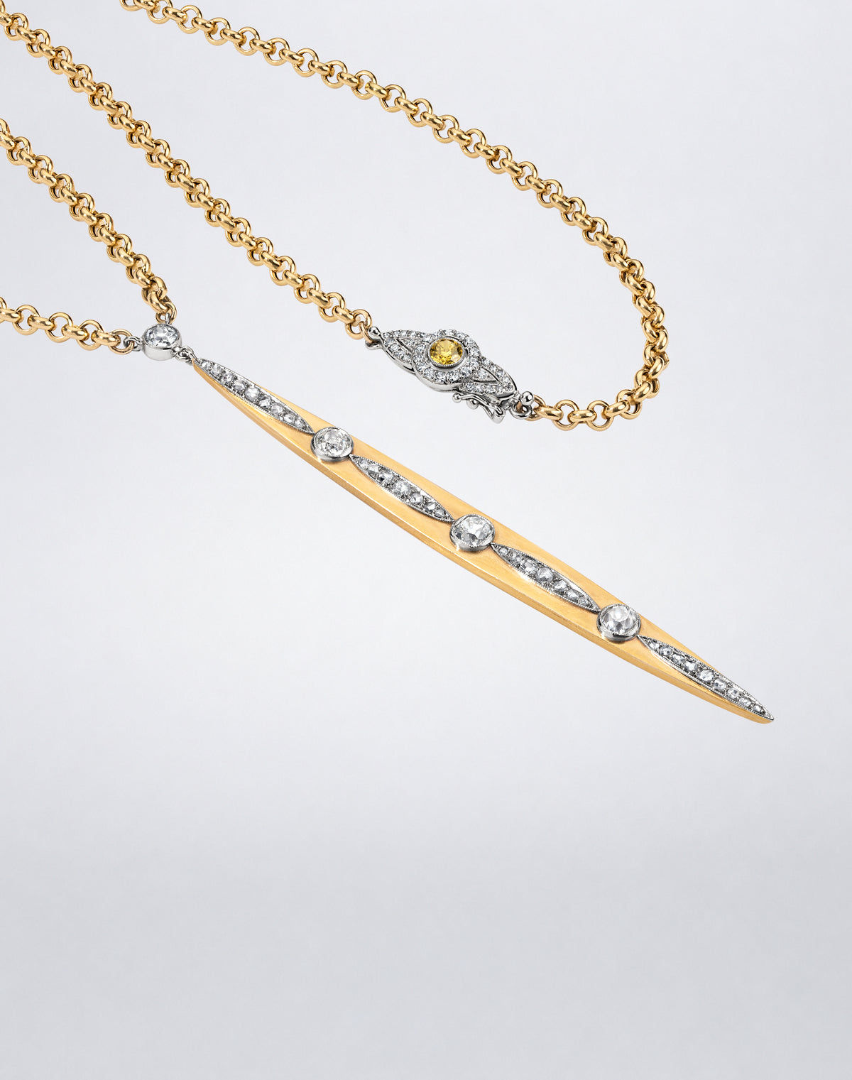 Gilded Age Gold and Diamond Sautoir