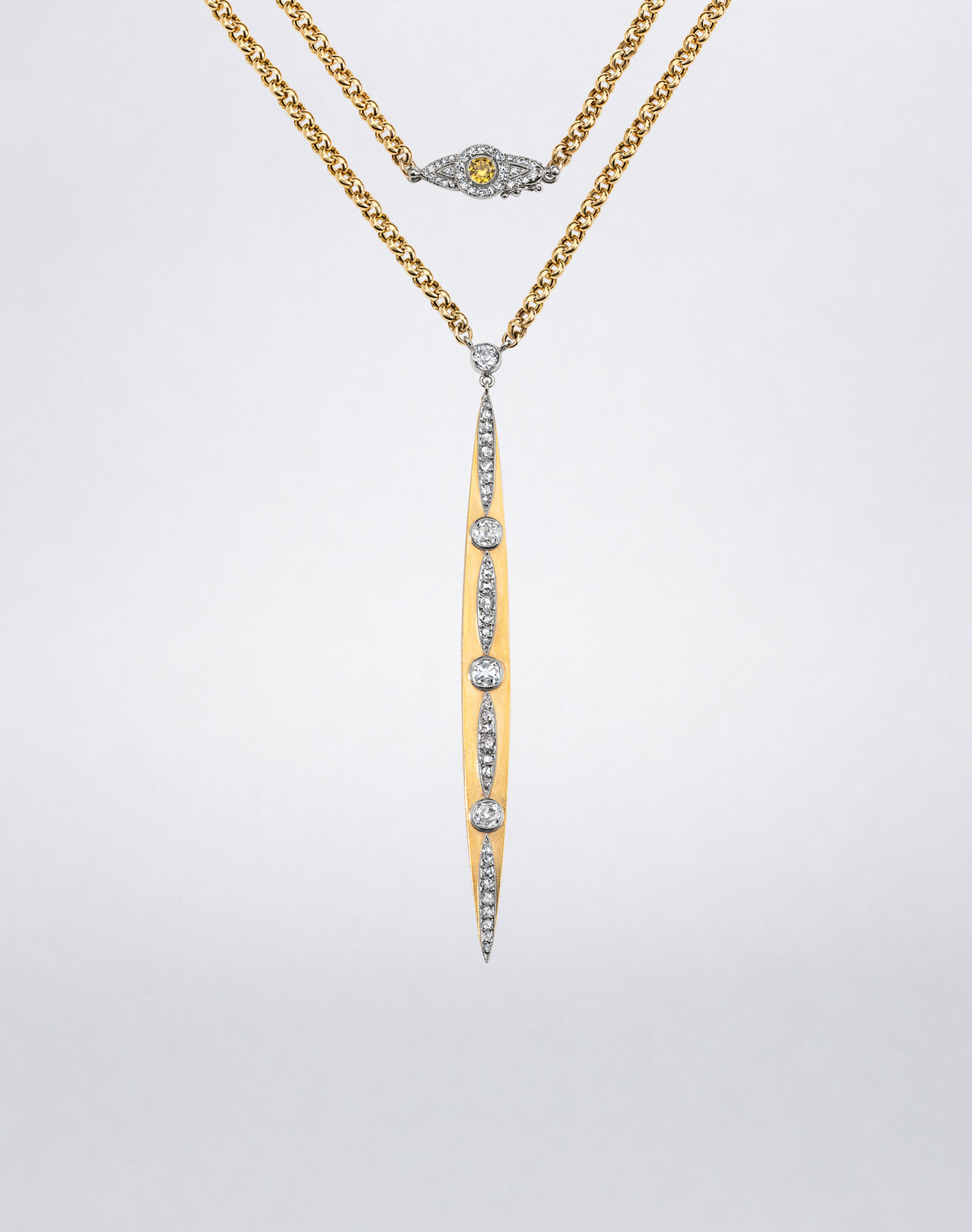Gilded Age Gold and Diamond Sautoir