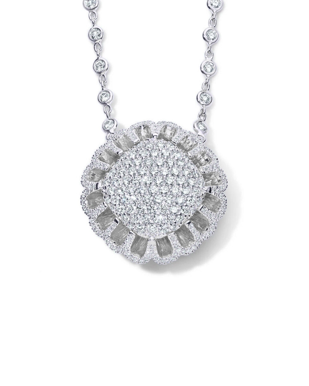 Floating All Diamond Necklace