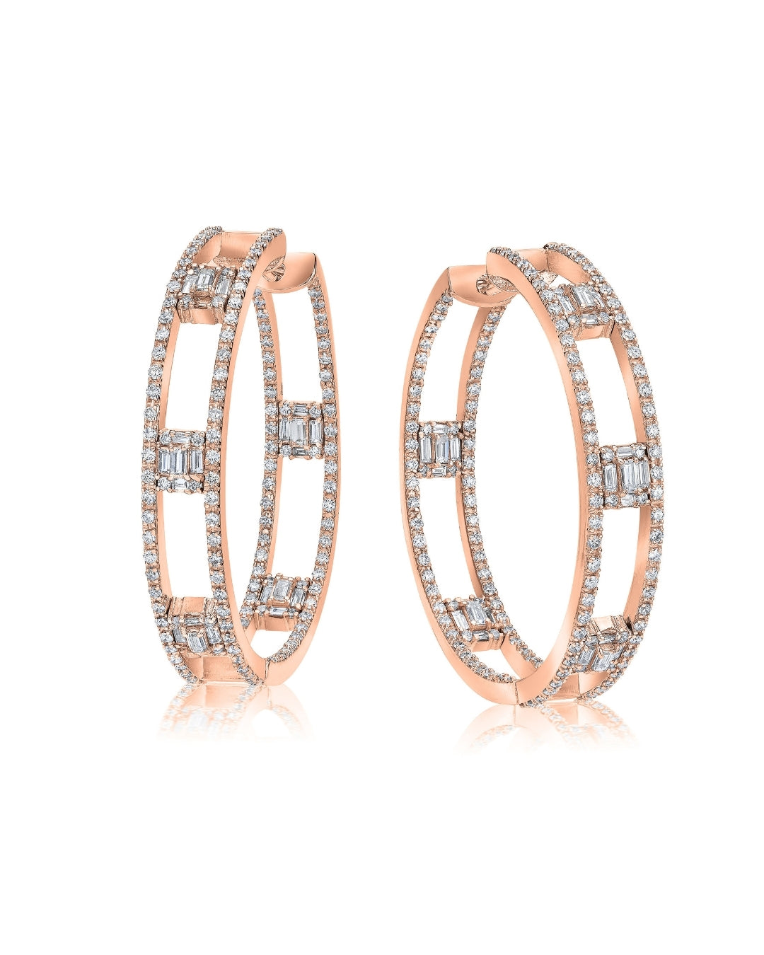 Clarity Inside-Out Diamond Hoops