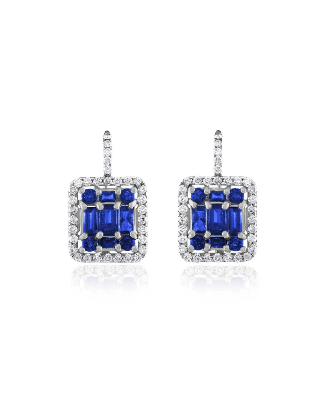Clarity Gemstone Halo Earrings